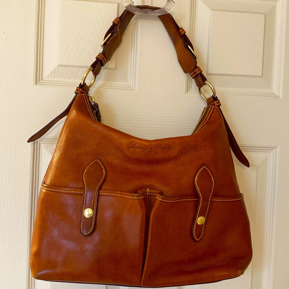 DOONEY & BOURKE Florentine Vintage Shoulder Bag. Hobo. Vacchetta Leather.